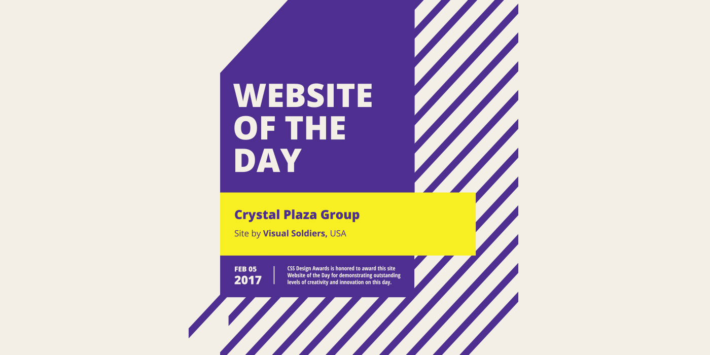 Website Of The Day – Crystal Plaza Group