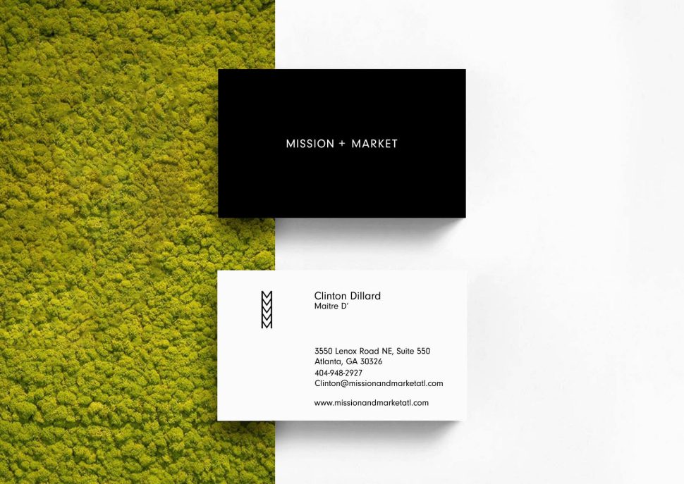 Mission + Market Business Card Design