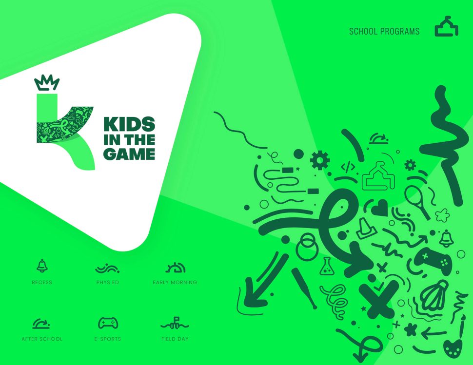 Kids In the game sub brand designs