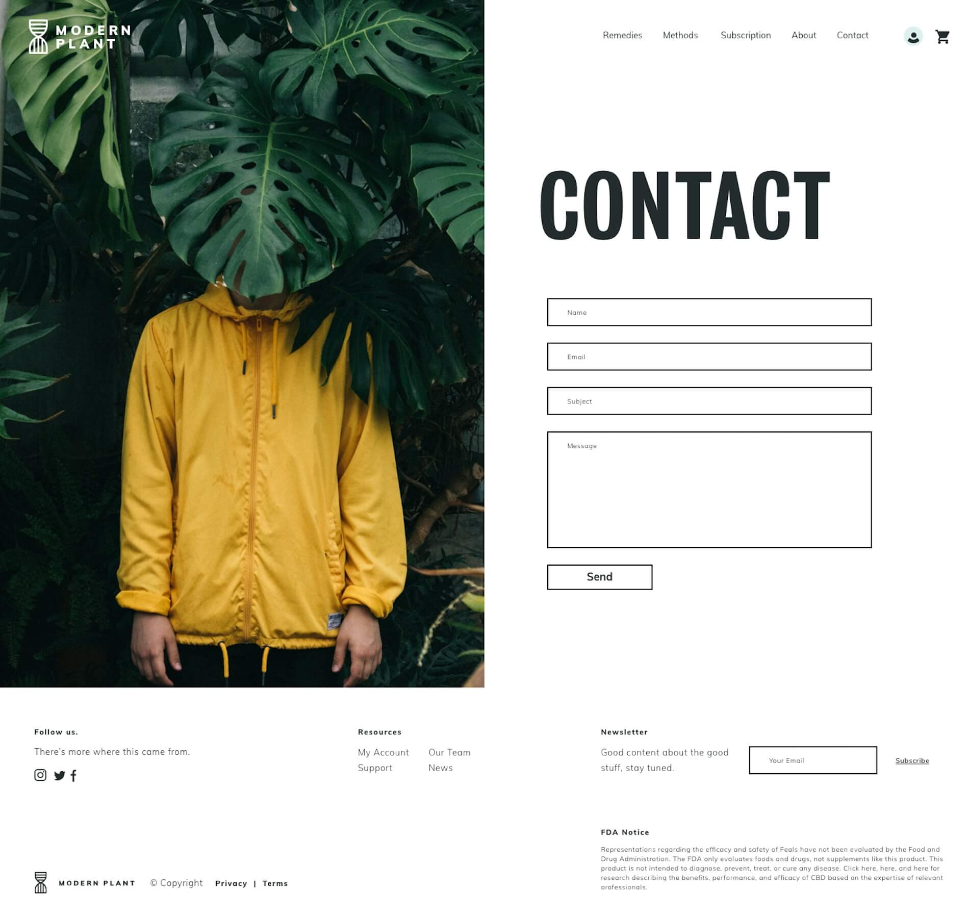 contact page design