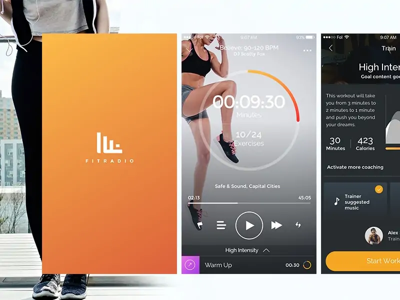 Fit Radio App Design