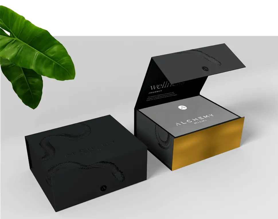 Alchemy Member box with banana leaf