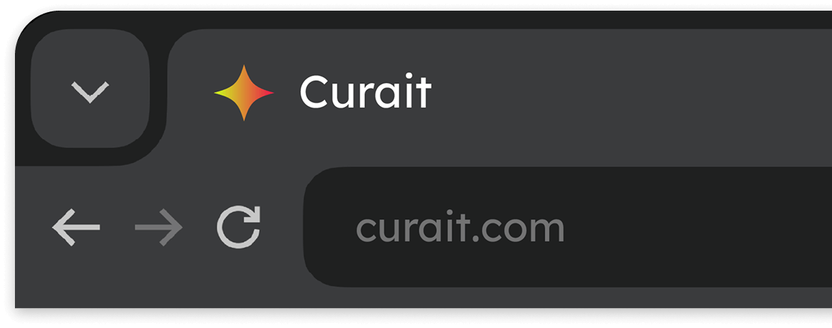 Curiat logo in web browser