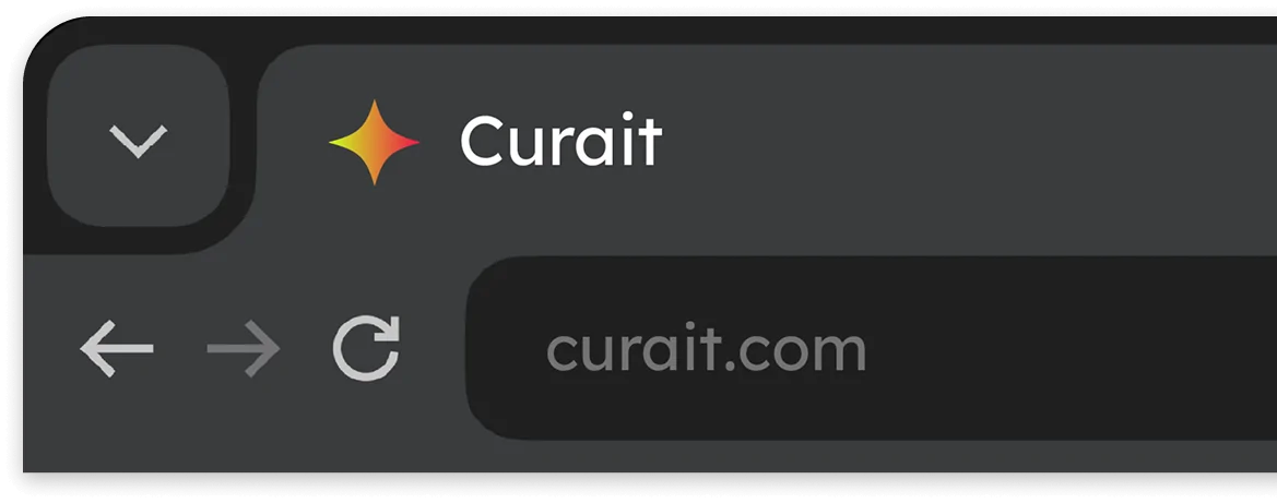 Curiat logo in web browser