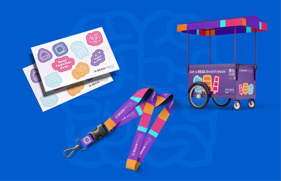 BrainFreeze AI Conference Materials Lanyard Postcard