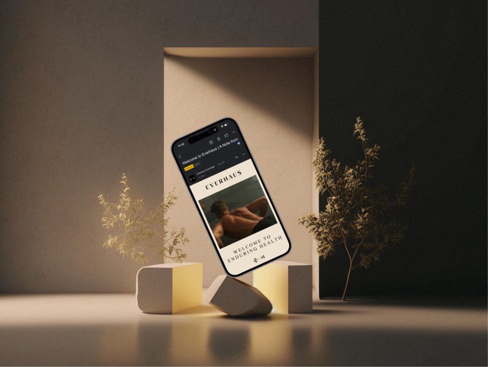 Everhaus Mobile Website Mock on iPhone