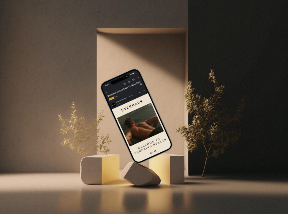 Everhaus Mobile Website Mock on iPhone