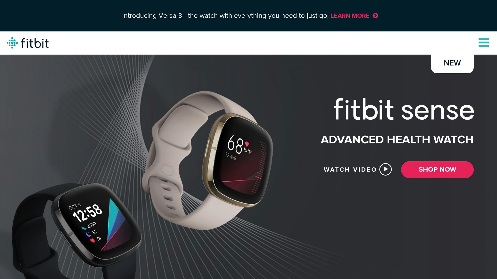 A screenshot of FitBit's UX design