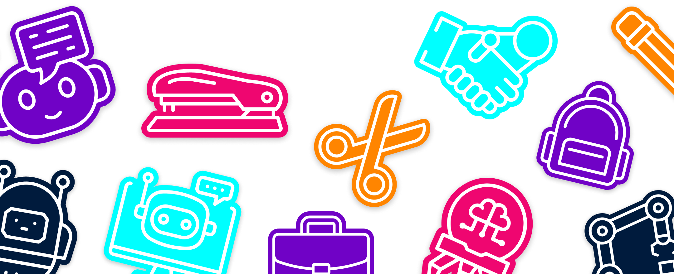 BrainFreeze Sticker illustrations collage