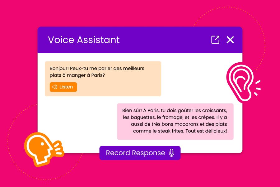 Screenshot of BrainFreeze of Voice Assistant UI