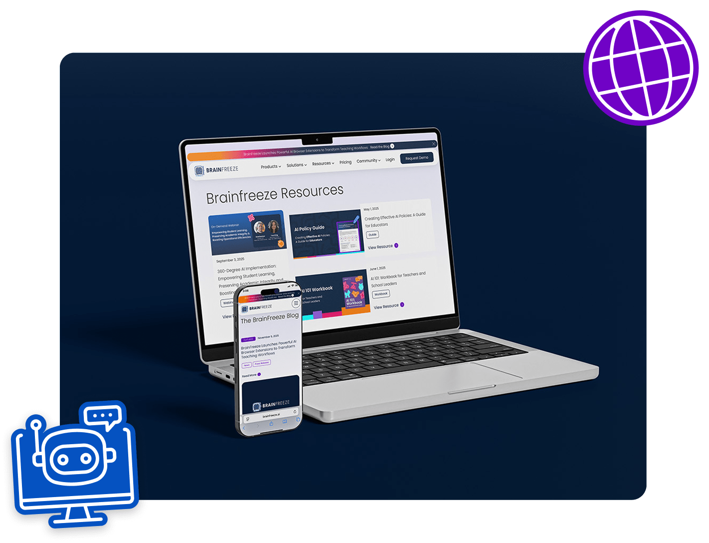 Screenshot of BrainFreeze Resource Page
