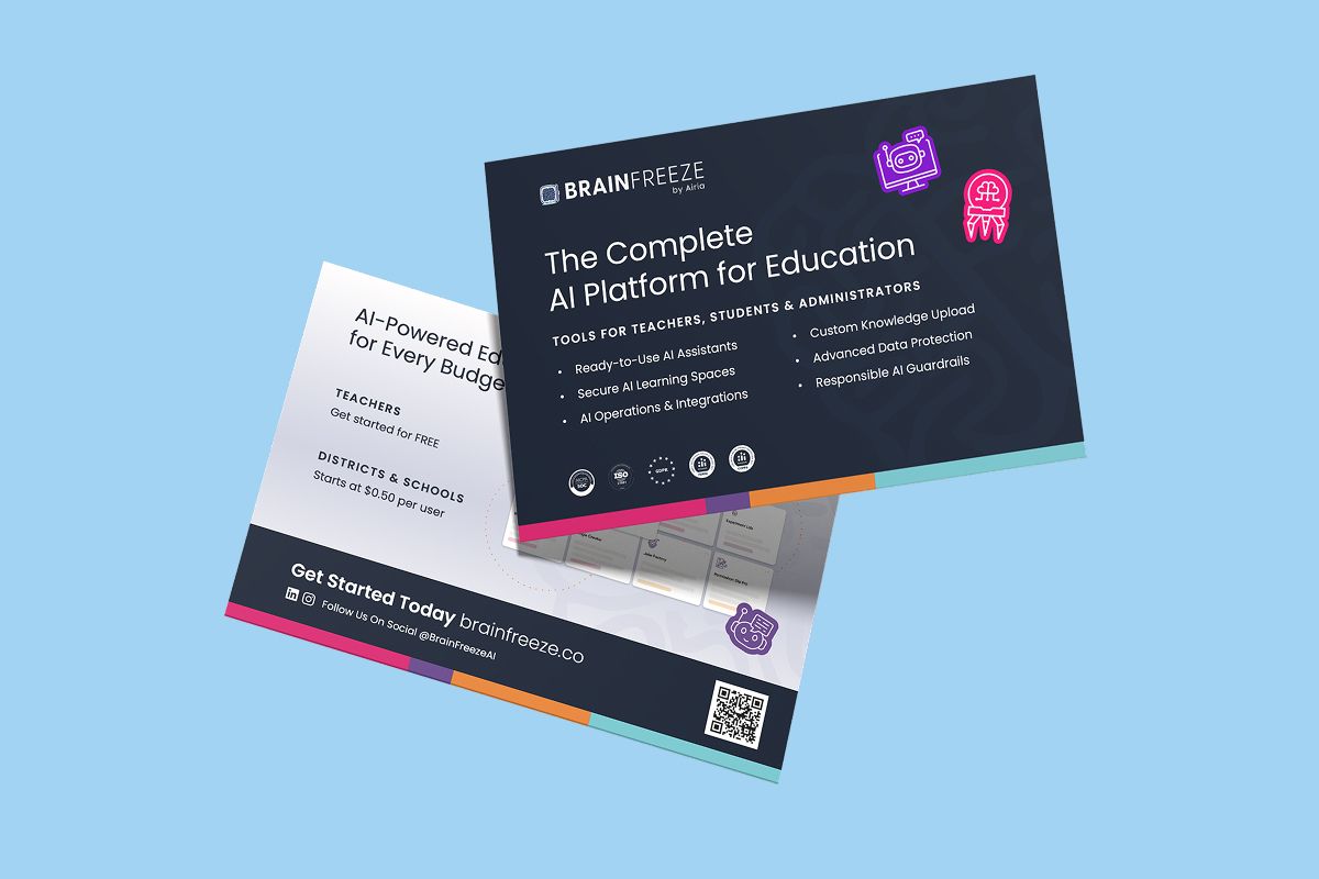 BrainFreeze Postcard design