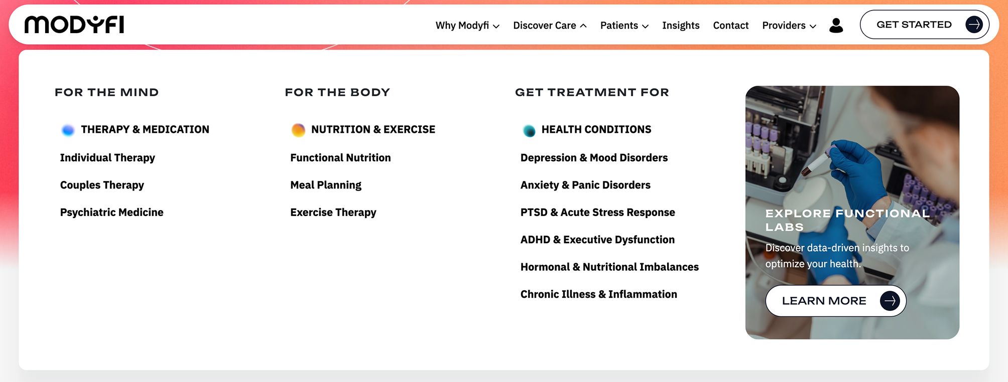 Modyfi Mega Navigation