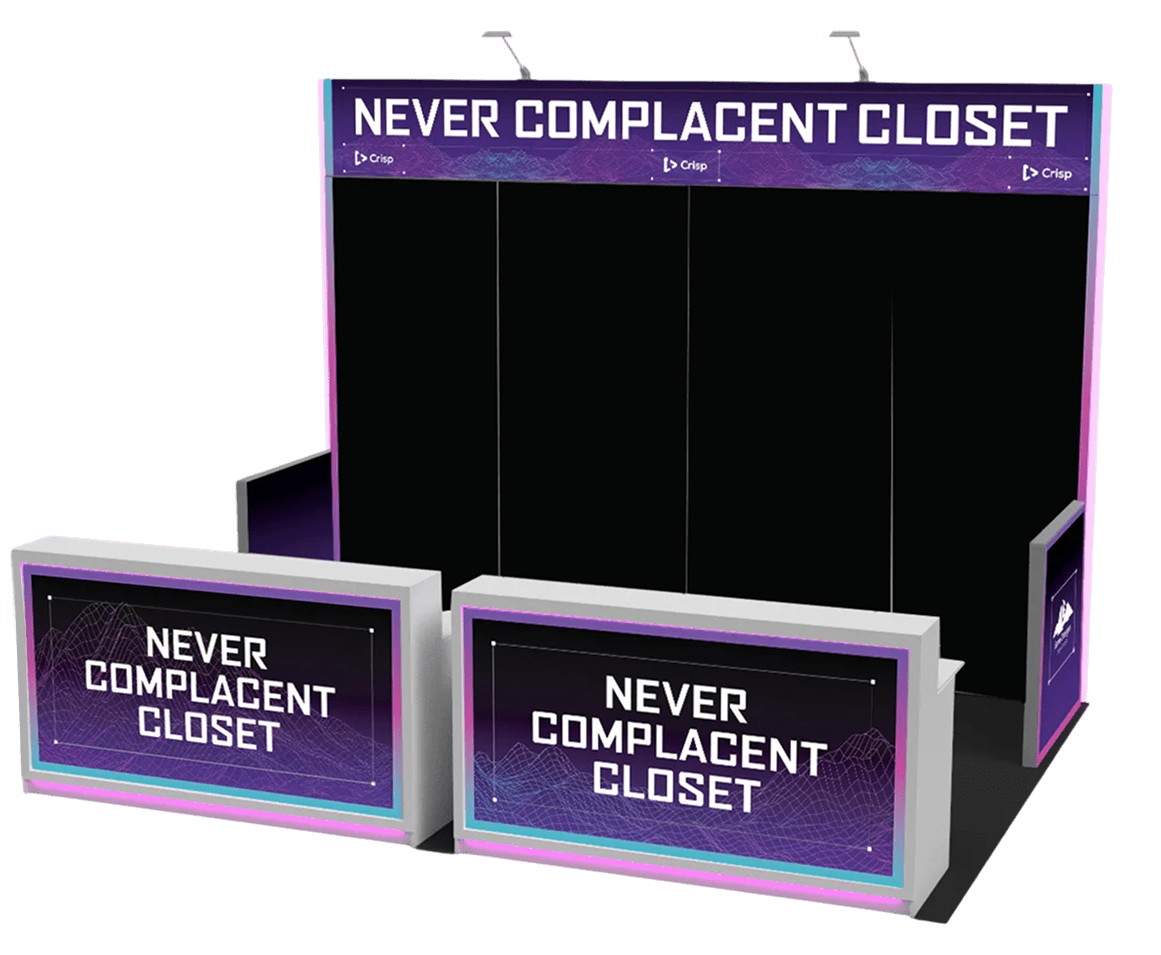 Mockup of Summit Merchandise Booth