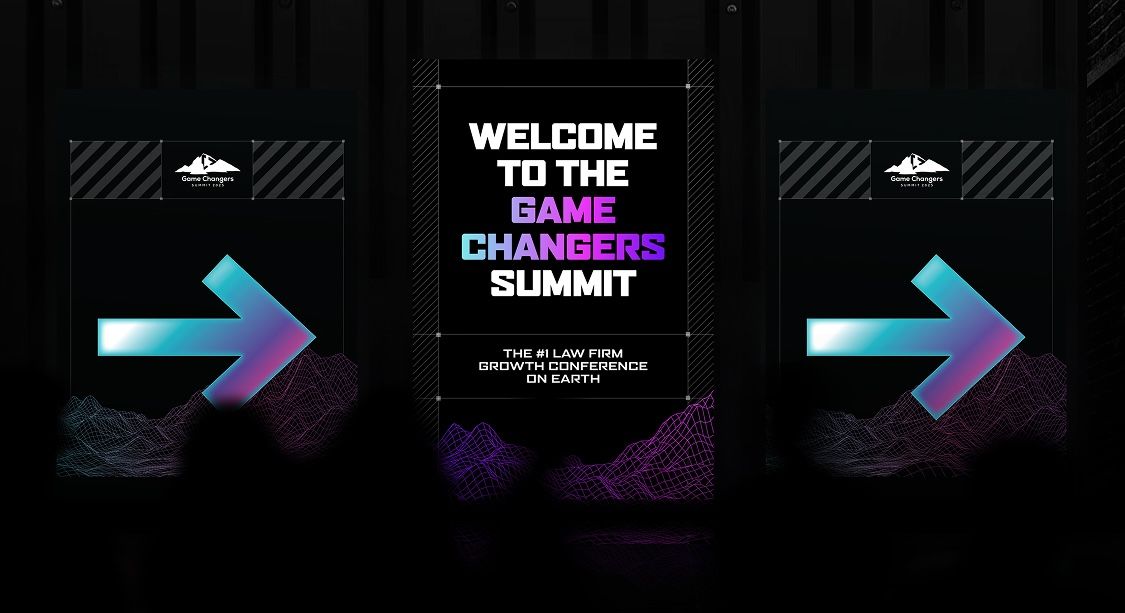 Welcome to Game Changers Summit LCD way-finding signage