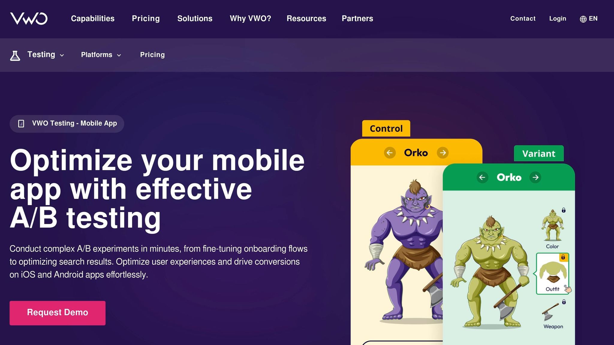 VWO Mobile App Testing