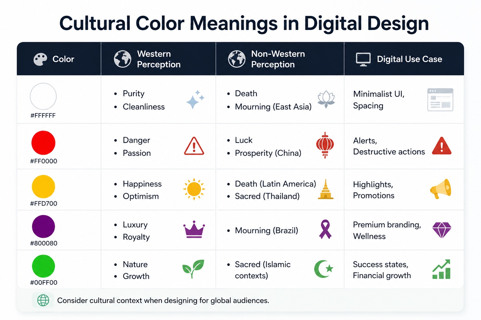Cultural Color Meanings in UX Design: Western vs Non-Western Perceptions