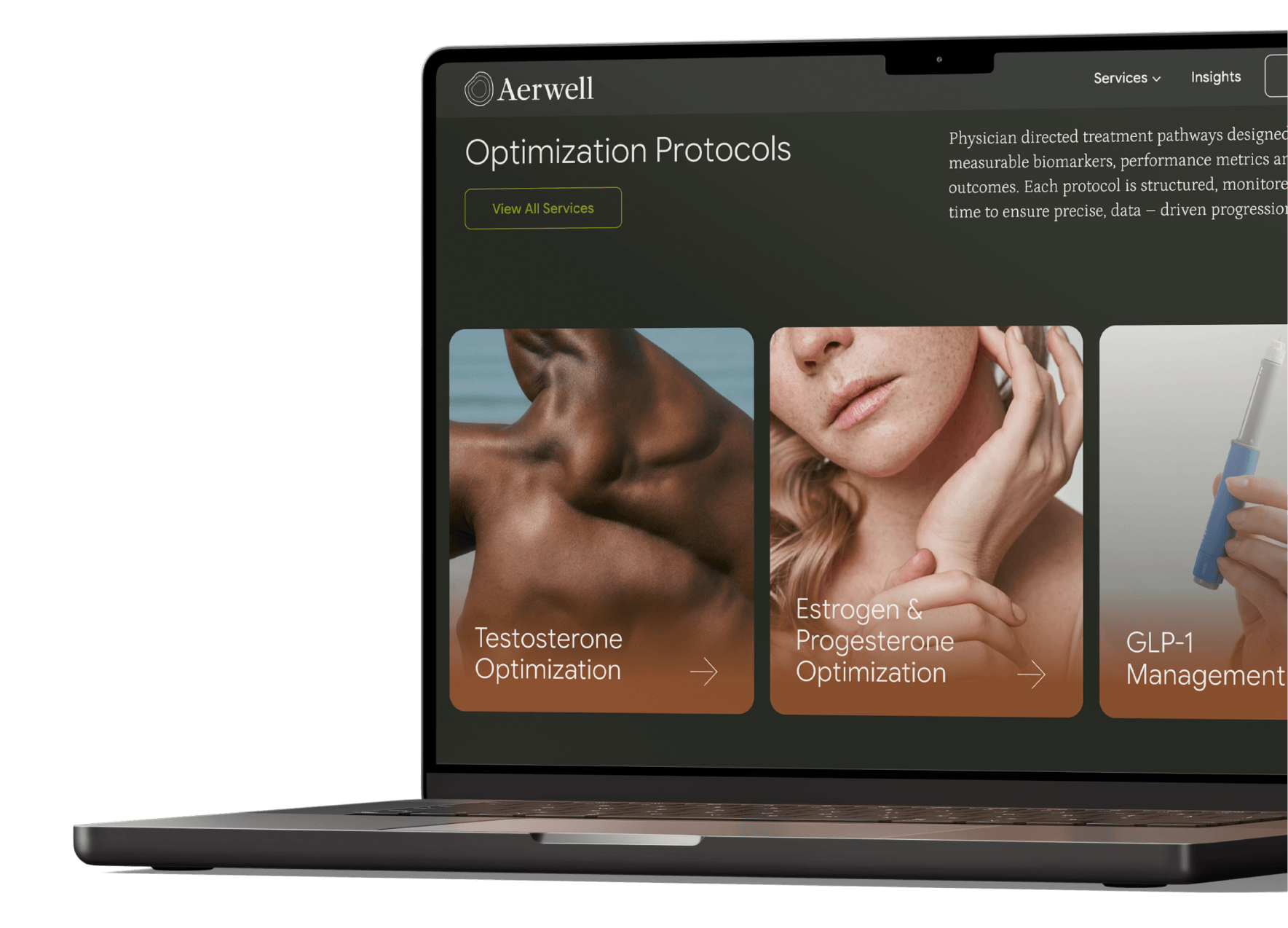 Aerwell website design