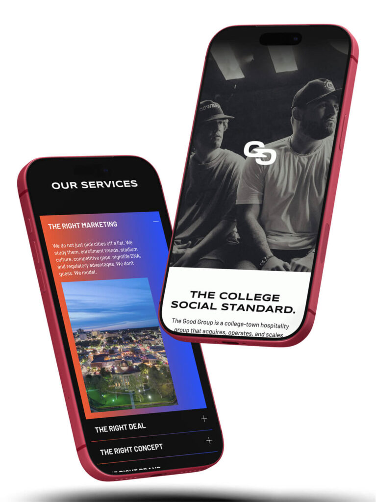 Good Group Mobile website design